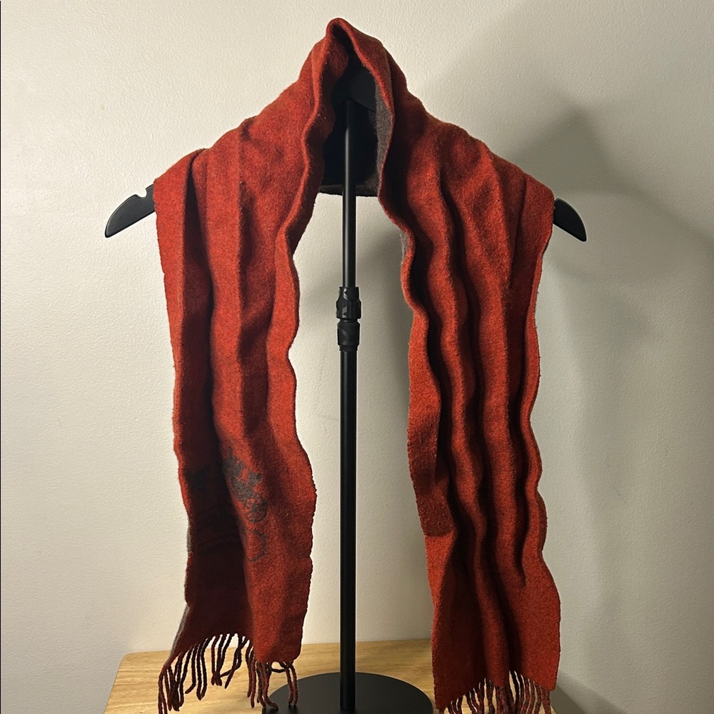 Coach Scarlet Wool Scarf with Iconic Logo- Vintage